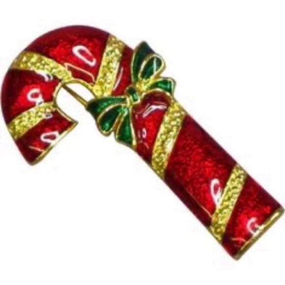MACY’S candy can brooch for Christmas Holiday - Picture 1 of 9